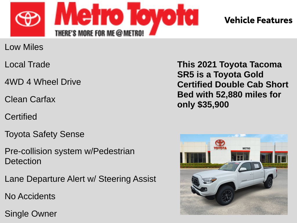 Certified 2021 Toyota Tacoma SR5 AWD/4WD image 6