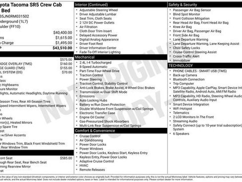 Certified 2024 Toyota Tacoma SR5 AWD/4WD image 31