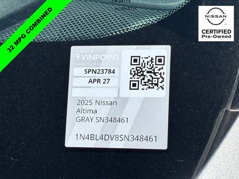 Certified 2025 Nissan Altima 2.5 SV FWD image 30