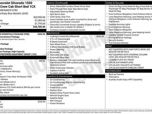 Used 2022 Chevrolet Silverado 1500 Custom w/ LPO, Dark Essentials Package RWD image 7