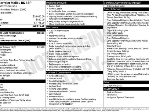 Used 2025 Chevrolet Malibu RS w/ LPO, Floor Liner Package image 34