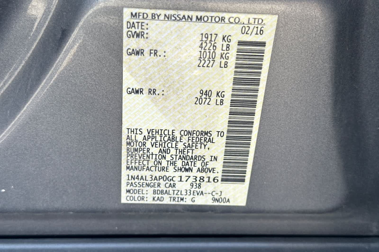 Used 2016 Nissan Altima 2.5 SL w/ 2.5 Technology w/LED Package FWD image 28
