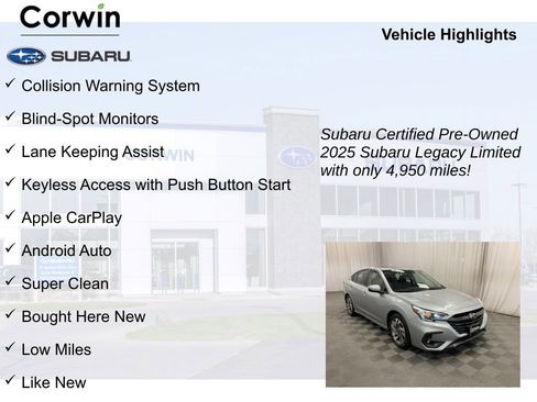 Used 2025 Subaru Legacy Limited image 9
