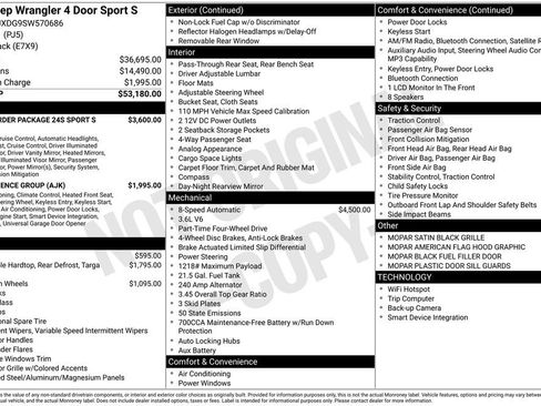 New 2025 Jeep Wrangler Unlimited Sport AWD/4WD image 4