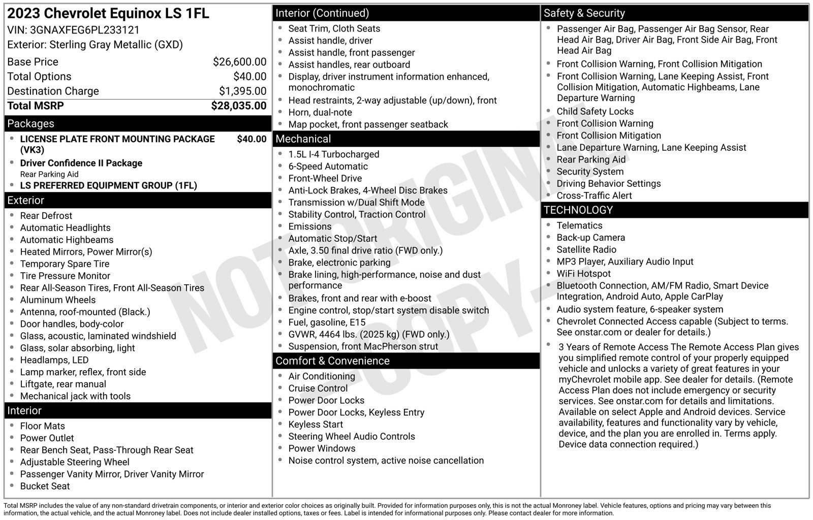 Used 2023 Chevrolet Equinox LS FWD image 32
