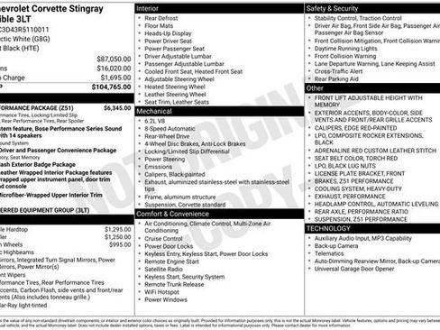 Used 2024 Chevrolet Corvette Stingray Premium Conv w/ Z51 Performance Package RWD image 5