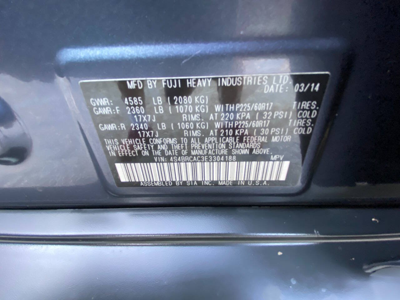 Used 2014 Subaru Outback 2.5i AWD/4WD image 44