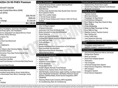 New 2026 MAZDA CX-90 Plug-In Hybrid w/ Premium Plus AWD/4WD image 7