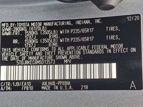Certified 2021 Toyota Sienna XLE w/ XLE Plus Package FWD image 30
