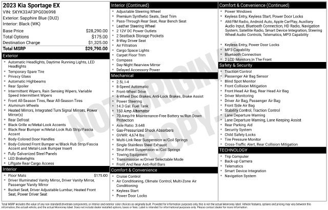 Used 2023 Kia Sportage EX FWD image 2