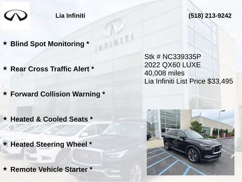 Certified 2022 INFINITI QX60 Luxe w/ Cargo Package AWD/4WD image 20