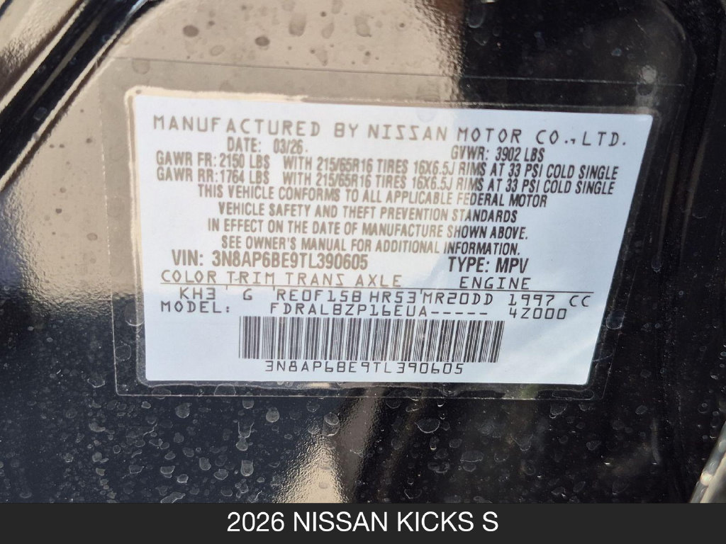 Certified 2026 Nissan Kicks S FWD image 24