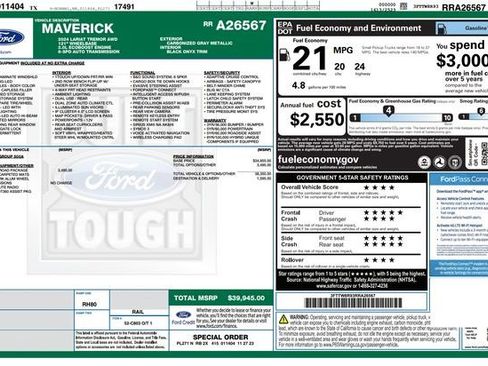 Used 2024 Ford Maverick Tremor w/ Tremor Off-Road Package image 58
