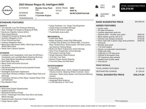 Used 2023 Nissan Rogue SL image 34