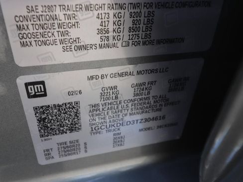 Used 2026 Chevrolet Silverado 1500 LT w/ Z71 Off-Road Package AWD/4WD image 26