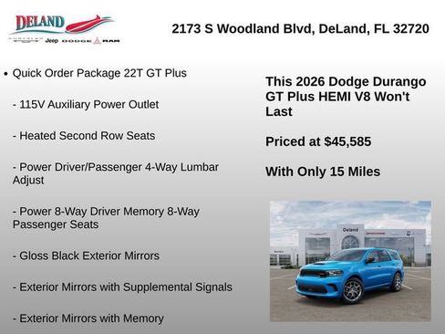 New 2026 Dodge Durango GT AWD/4WD image 12