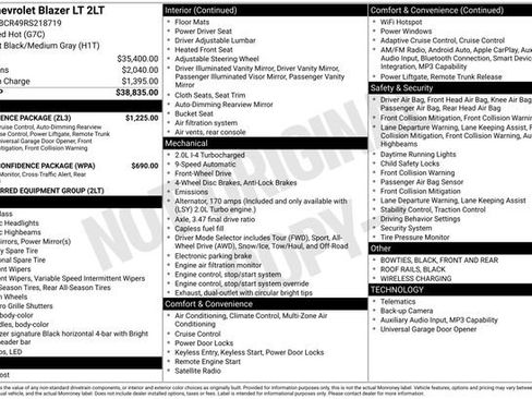 Used 2024 Chevrolet Blazer LT w/ Convenience Package FWD image 31