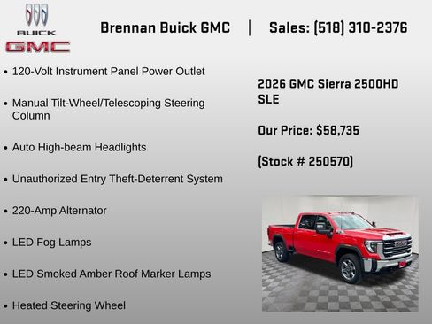 New 2026 GMC Sierra 2500 SLE w/ SLE Value Package; AWD/4WD image 24