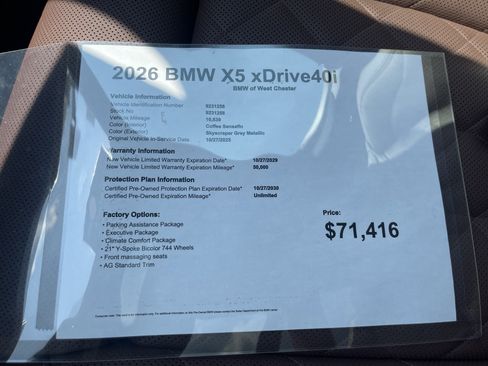 Certified 2026 BMW X5 xDrive40i AWD/4WD image 15