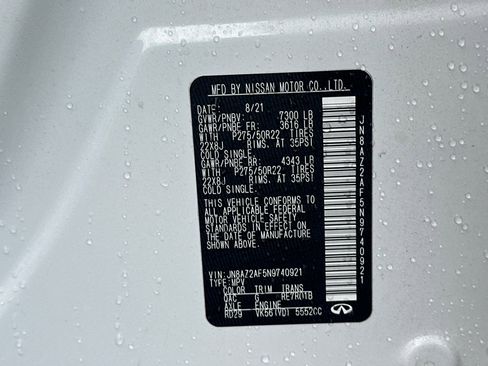 Used 2022 INFINITI QX80 Premium Select w/ Cargo Package image 31