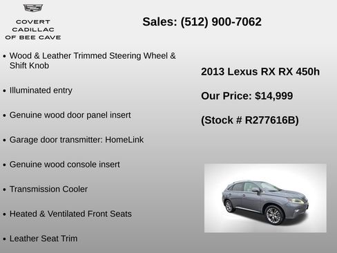 Used 2013 Lexus RX 450h AWD w/ Navigation Pkg image 36