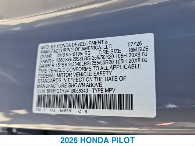 New 2026 Honda Pilot Black Edition image 26