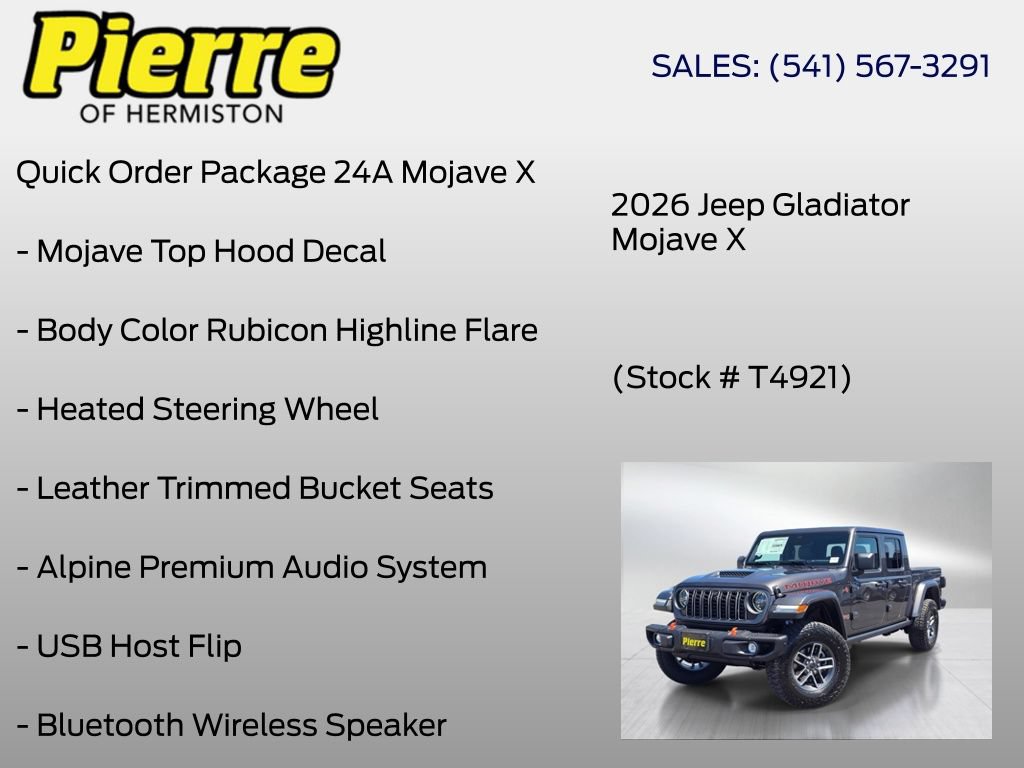 New 2026 Jeep Gladiator Mojave AWD/4WD image 12