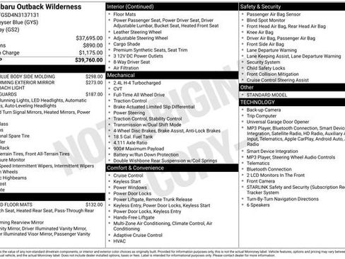 Used 2022 Subaru Outback Wilderness AWD/4WD image 18