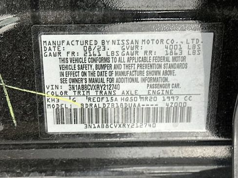 Certified 2024 Nissan Sentra SV w/ All-Weather Package FWD image 12