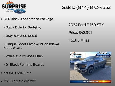 Used 2024 Ford F150 STX w/ STX Black Appearance Package AWD/4WD image 7