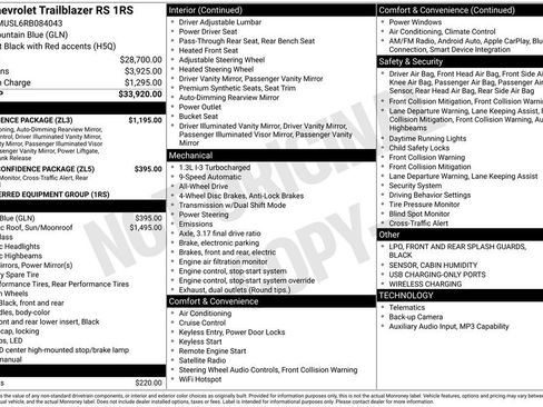 Used 2024 Chevrolet TrailBlazer RS w/ Convenience Package AWD/4WD image 2