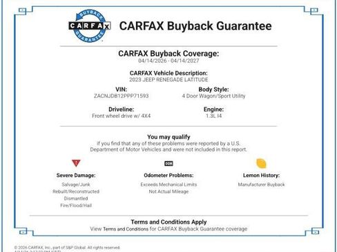 Used 2023 Jeep Renegade Latitude AWD/4WD image 2