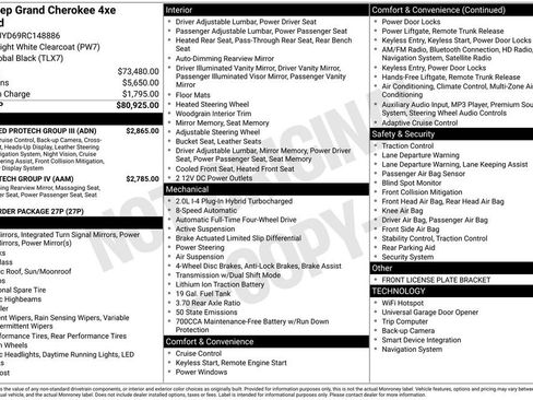 New 2024 Jeep Grand Cherokee Overland w/ Advanced Protech Group III AWD/4WD image 6