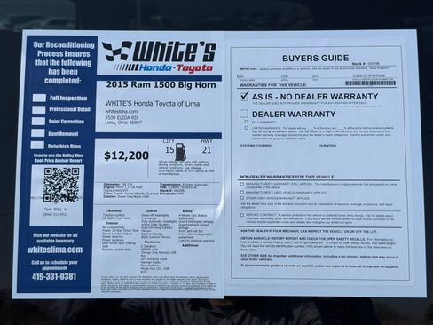 Used 2015 RAM 1500 Big Horn image 36