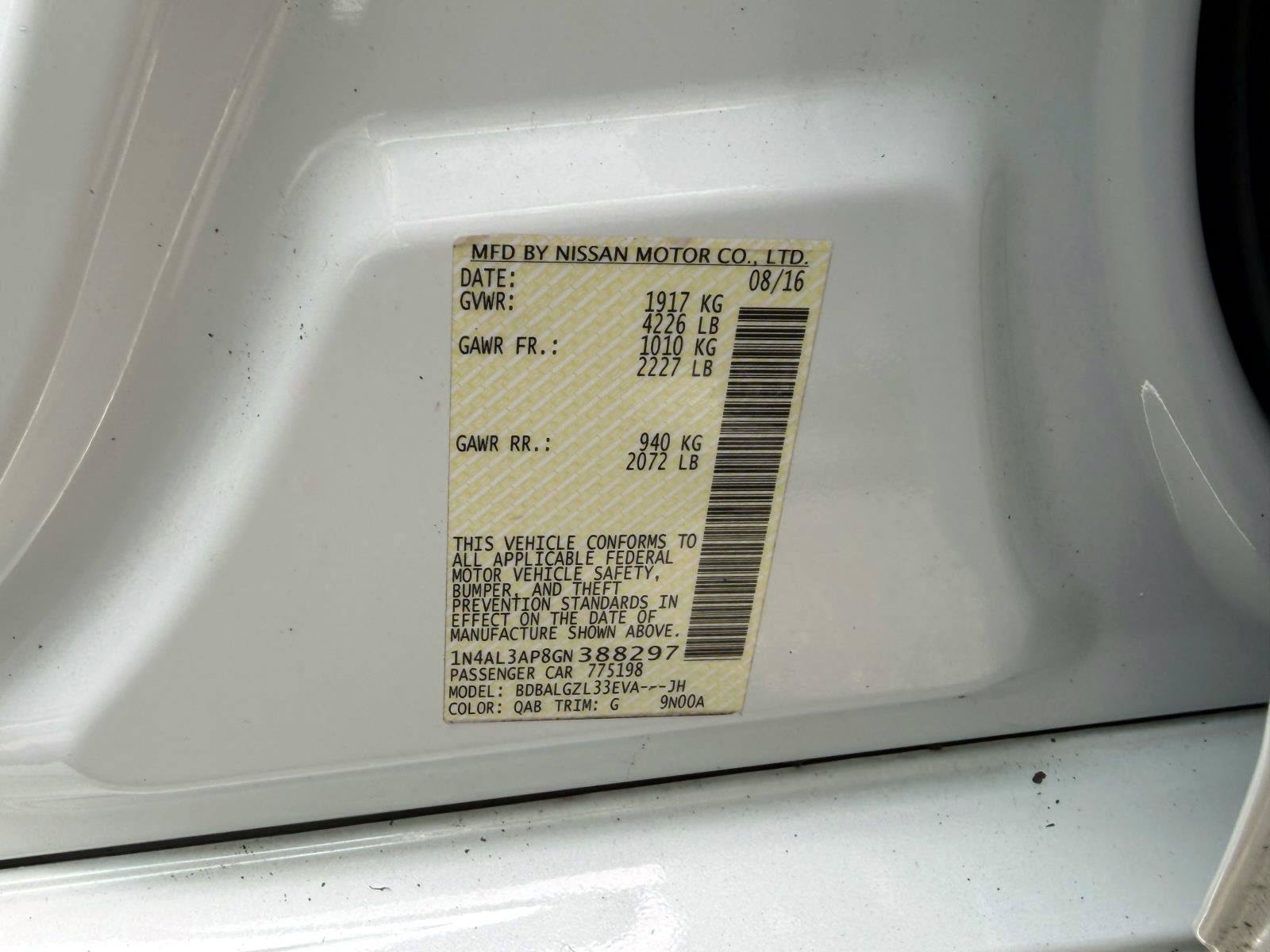 Used 2016 Nissan Altima 2.5 S w/ Power Driver Seat Package FWD image 30