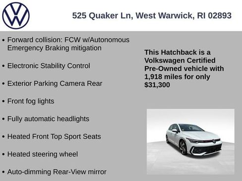 Certified 2025 Volkswagen GTI S FWD image 13