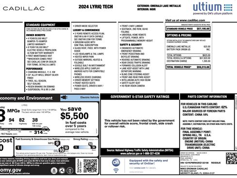 Used 2024 Cadillac Lyriq Tech RWD image 4