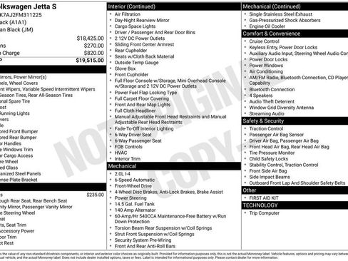 Used 2015 Volkswagen Jetta S FWD image 2