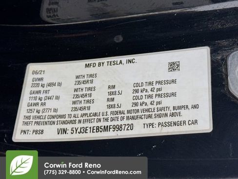 Used 2021 Tesla Model 3 Long Range AWD/4WD image 30