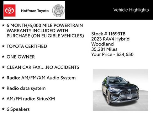 Used 2023 Toyota RAV4 AWD Hybrid image 15