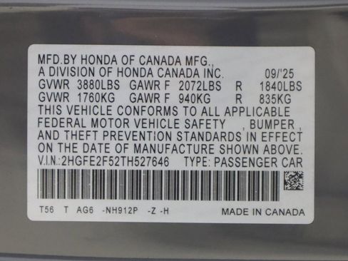 New 2026 Honda Civic Sport image 24