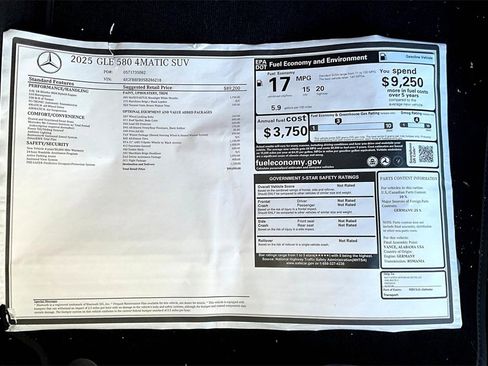 New 2025 Mercedes-Benz GLE 580 4MATIC image 14