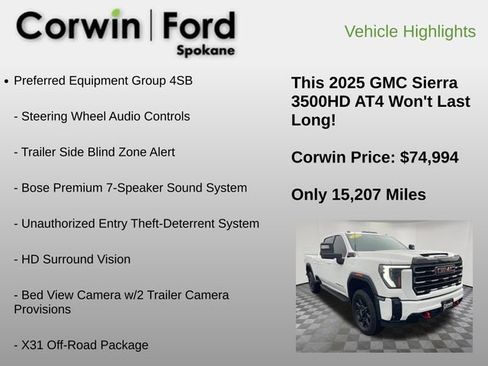 Used 2025 GMC Sierra 3500 AT4 w/ AT4 Premium Plus Package image 30