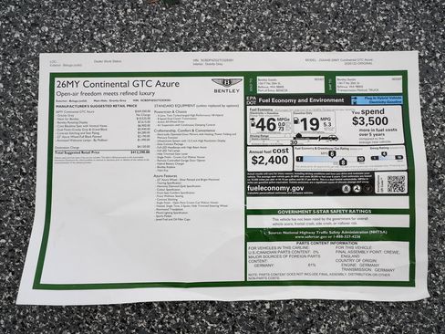 New 2026 Bentley Continental GTC AWD/4WD image 50