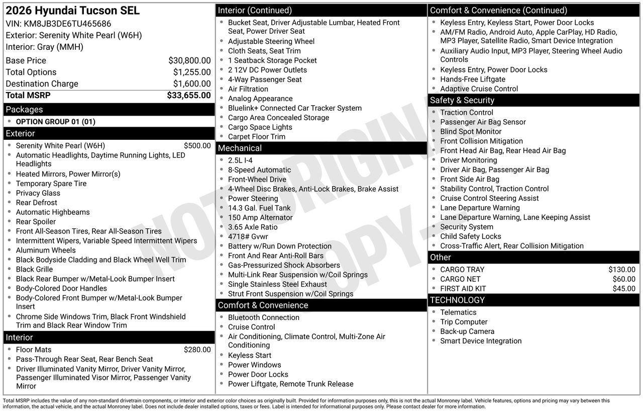New 2026 Hyundai Tucson SEL FWD image 7
