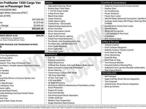 New 2025 RAM ProMaster 1500 w/ Convenience Group image 15