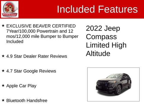 Used 2022 Jeep Compass High Altitude AWD/4WD image 4