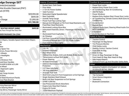 Used 2017 Dodge Durango SXT w/ 3rd Row Seating Group RWD image 36