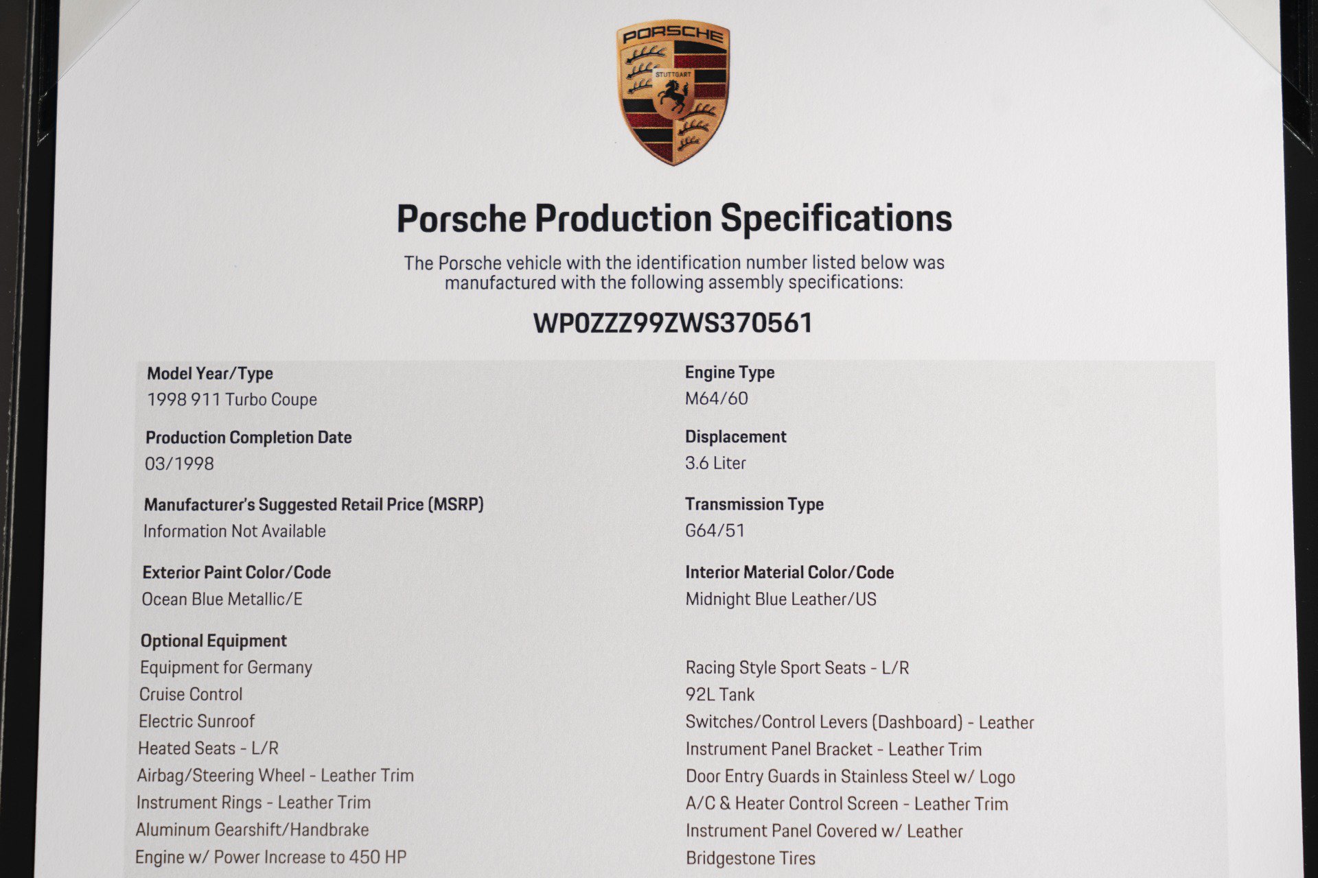Used 1998 Porsche 911 image 39