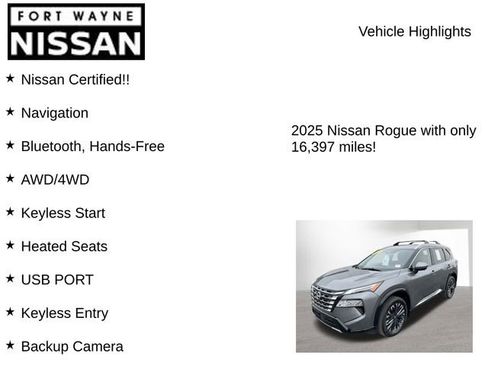 Certified 2025 Nissan Rogue Platinum w/ Platinum Premium Package image 8